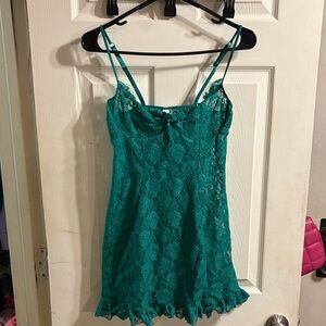Teal Lace Camisole Top
